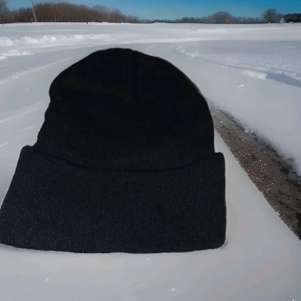 2 Pack Boys Knit Hat New Without Tags One Size  Winter Warm Grey Navy